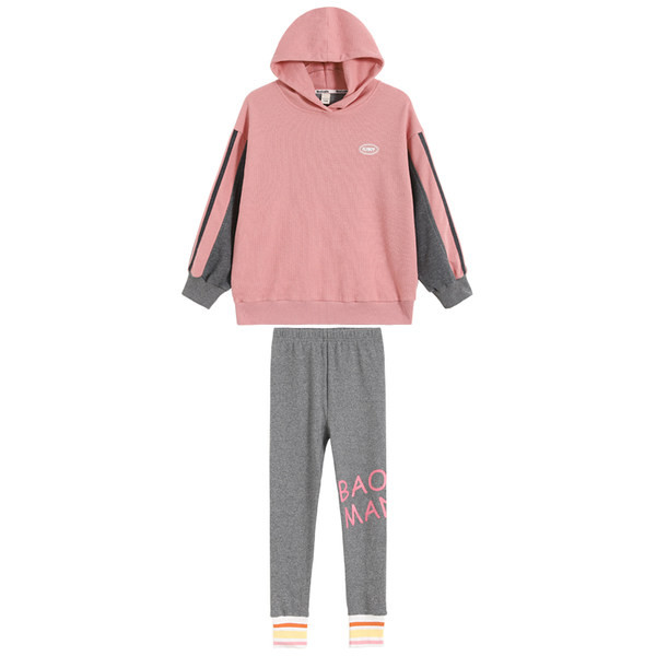 Σετ παιδικό κολάν και φαρδιά μπλούζα με κουκούλα