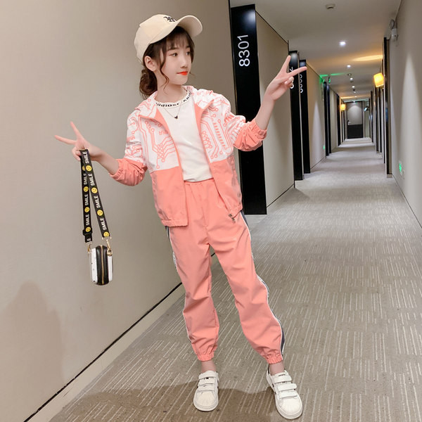 Παιδικό σετ για κορίτσια σε δύο χρώματα με φερμουάρ