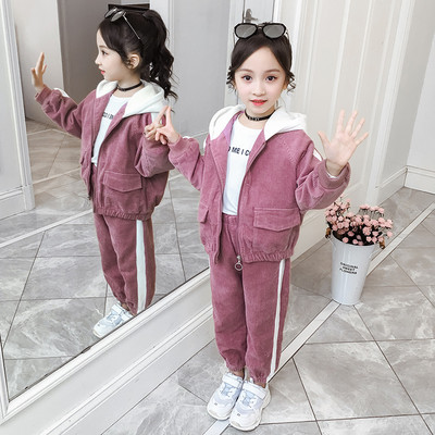 Παιδικό καθημερινό σετ κοτλέ σε δύο χρώματα