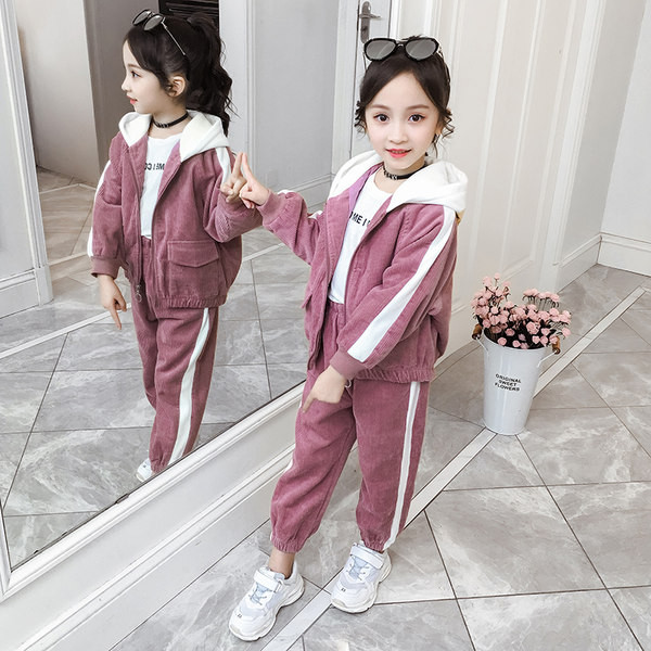 Παιδικό καθημερινό σετ κοτλέ σε δύο χρώματα