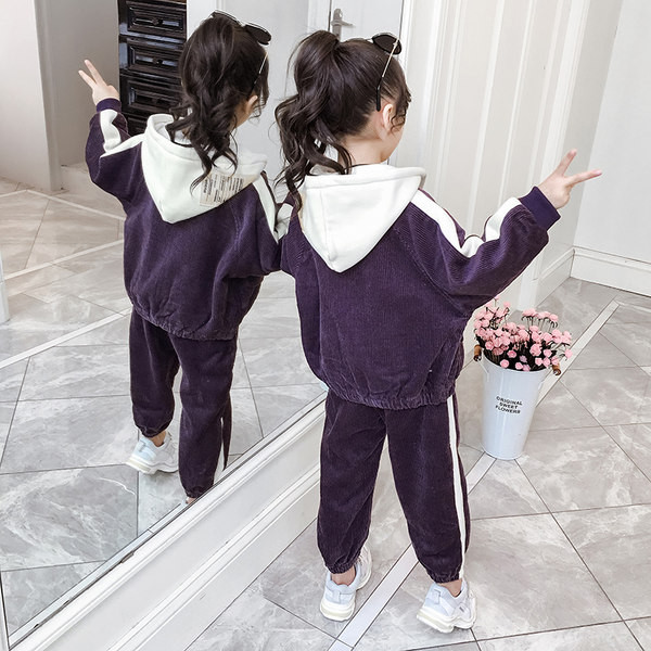 Παιδικό καθημερινό σετ κοτλέ σε δύο χρώματα