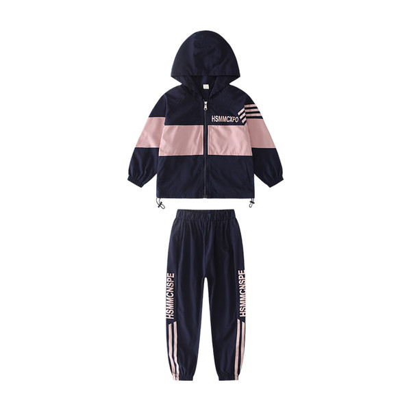 Set sport pentru copii din două părți cu inscripție și fermoar