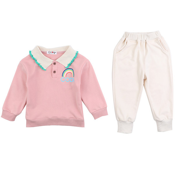 Παιδικό καθημερινό σετ για κορίτσια σε δύο μέρη - παντελόνι και μπλούζα