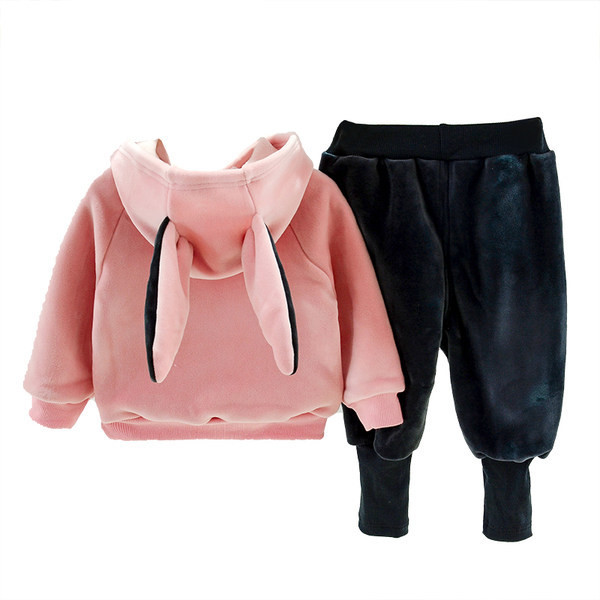 Παιδικό σετ για κορίτσια με φόδρα και κουκούλα