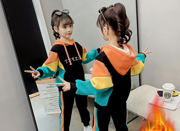 Παιδικό casual σετ με κουκούλα κατάλληλο για κορίτσια