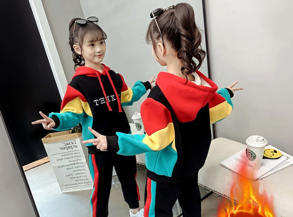 Παιδικό casual σετ με κουκούλα κατάλληλο για κορίτσια