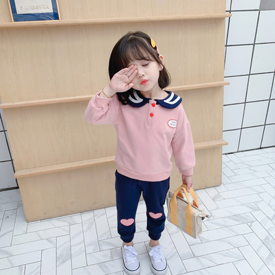 Καθημερινό σετ για κορίτσια - μπλούζα και παντελόνι