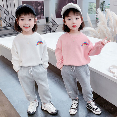 Καθημερινό σετ για κορίτσια - μπλούζα και παντελόνι