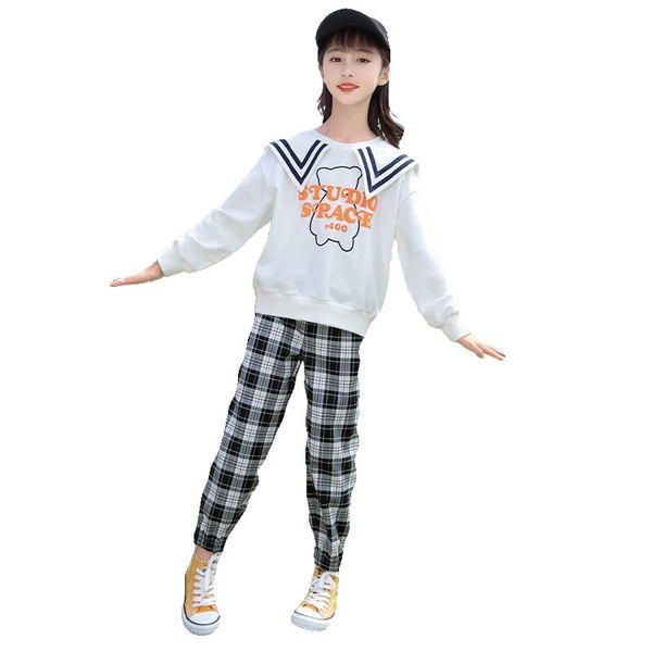 Παιδικό σετ μπλούζα και καρό παντελόνι