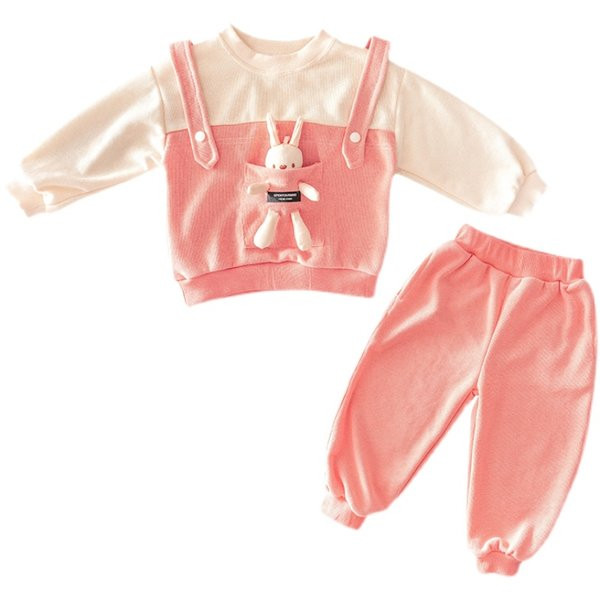 Νέο μοντέλο παιδικό σετ για κορίτσια με 3D στοιχείο - μαύρο και ροζ χρώμα