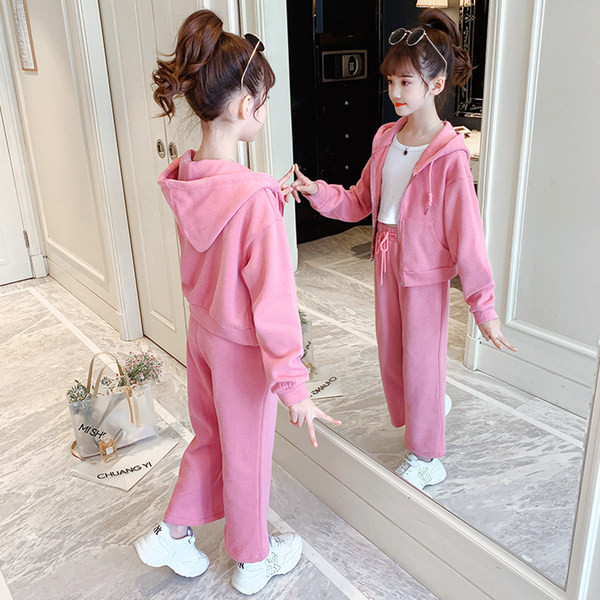 Set de toamnă pentru fete, sport de zi cu zi în două părți