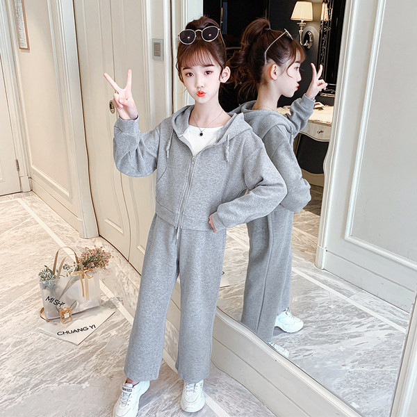 Set de toamnă pentru fete, sport de zi cu zi în două părți