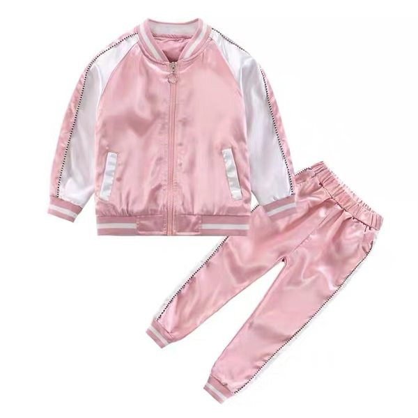 Παιδικό αθλητικό σετ για κορίτσια σε μπλε και ροζ χρώμα