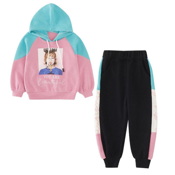 Νέο μοντέλο φθινοπωρινό σετ για κορίτσια με εφαρμογή χρώματος