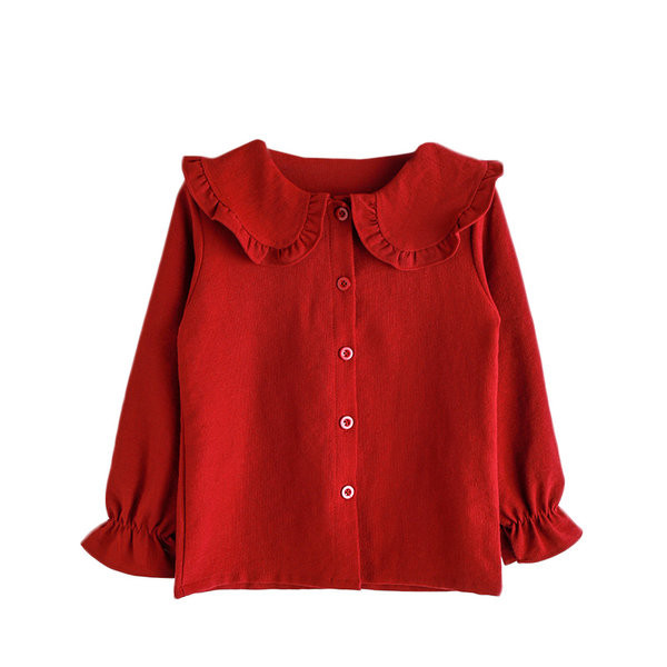 Φθινοπωρινό παιδικό σετ για κορίτσια σε δύο μέρη - μακρυμάνικο πουκάμισο και κολάν