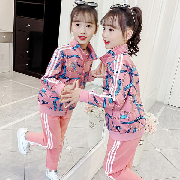 Μοντέρνο παιδικό σετ σε δύο μέρη  σε δύο χρώματα για κορίτσια