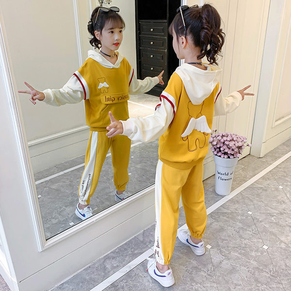 Set pentru copii pentru fete sport de zi cu zi în două părți