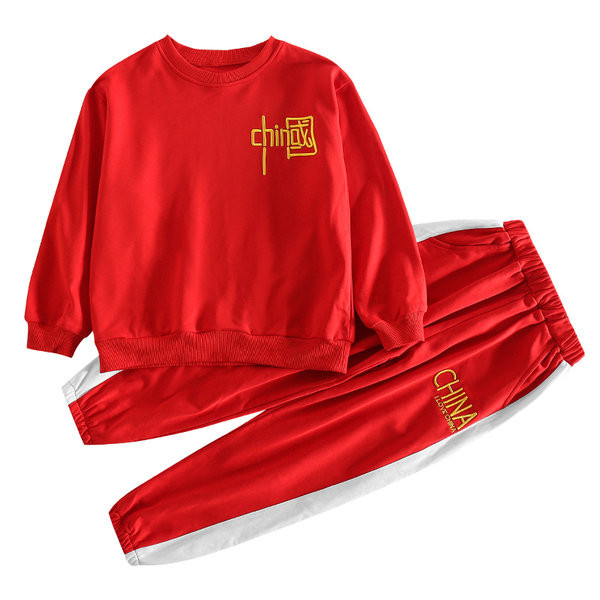 Παιδικό καθημερινό σετ δύο σε κόκκινο και μαύρο χρώμα