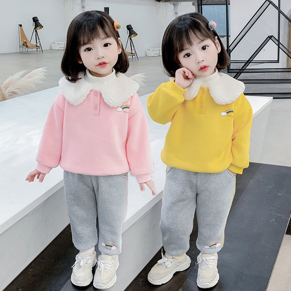 Set copii model nou pentru fete in doua parti cu aplicatie