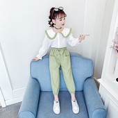 Παιδικό casual σετ πουκάμισο και παντελόνι για κορίτσια