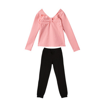 Ежедневен детски комплект за момичета - блуза и панталон