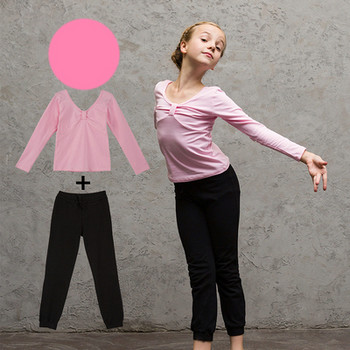 Ежедневен детски комплект за момичета - блуза и панталон