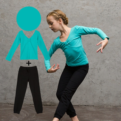 Καθημερινό παιδικό σετ για κορίτσια - μπλούζα και παντελόνι