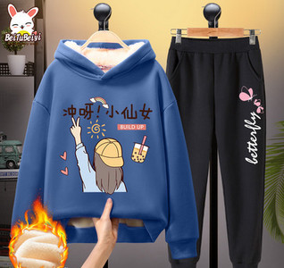 Παιδικό καθημερινό σετ για κορίτσια με ζεστή φόδρα - διάφορες εφαρμογές