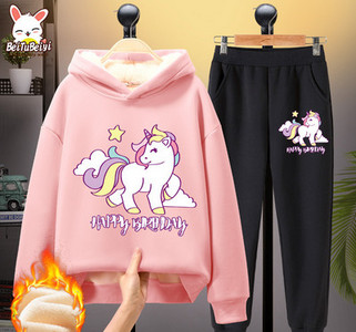 Παιδικό καθημερινό σετ για κορίτσια με ζεστή φόδρα - διάφορες εφαρμογές