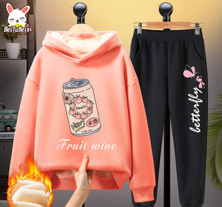 Παιδικό καθημερινό σετ για κορίτσια με ζεστή φόδρα - διάφορες εφαρμογές