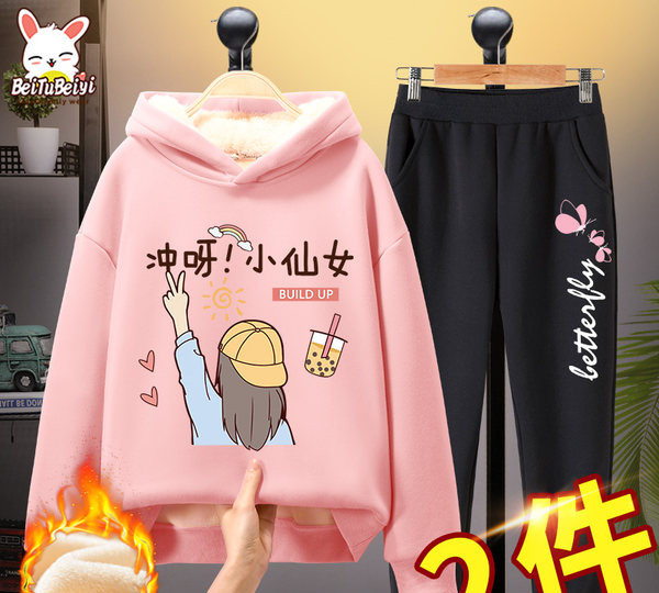 Παιδικό καθημερινό σετ για κορίτσια με ζεστή φόδρα - διάφορες εφαρμογές