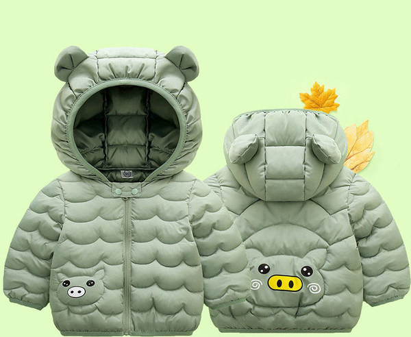 Χειμερινό παιδικό μπουφάν με τρισδιάστατα στοιχεία - για αγόρια και κορίτσια