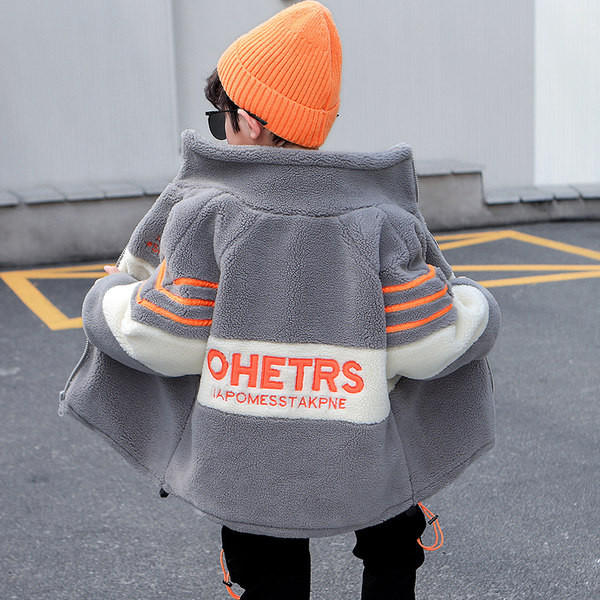 Bērnu jaka ar rāvējslēdzēju un augstu apkakli - zēniem