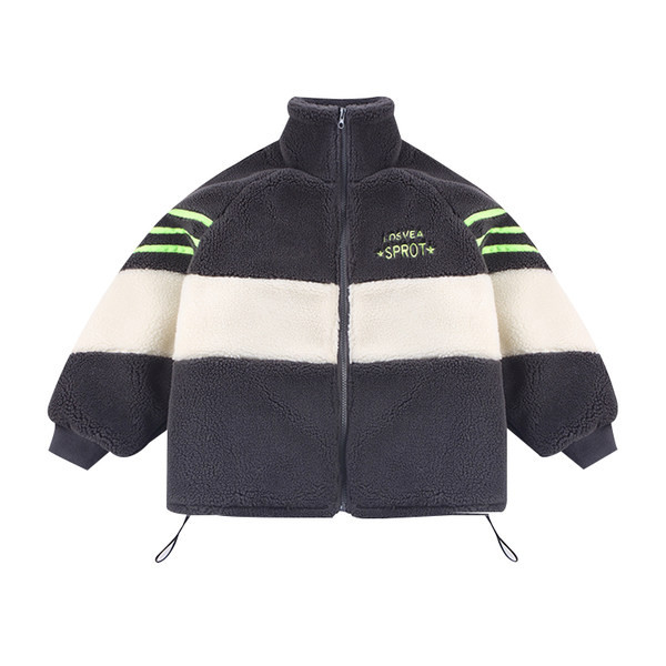 Bērnu jaka ar rāvējslēdzēju un augstu apkakli - zēniem