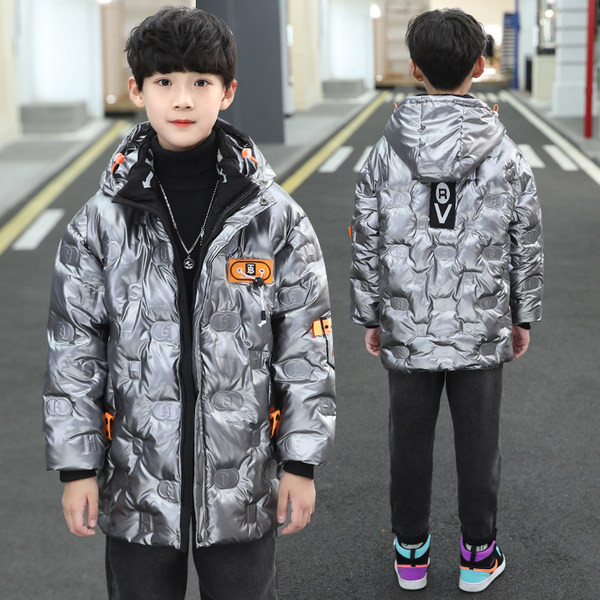 Μοντέρνο παιδικό μπουφάν για αγόρια με κουκούλα και κορδόνια