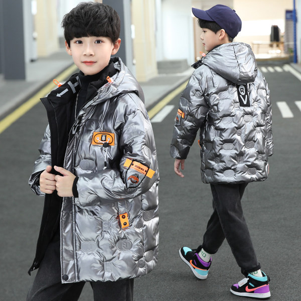 Μοντέρνο παιδικό μπουφάν για αγόρια με κουκούλα και κορδόνια