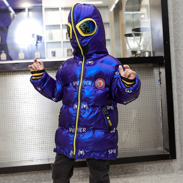 Χειμερινό παιδικό μπουφάν με κουκούλα και φερμουάρ