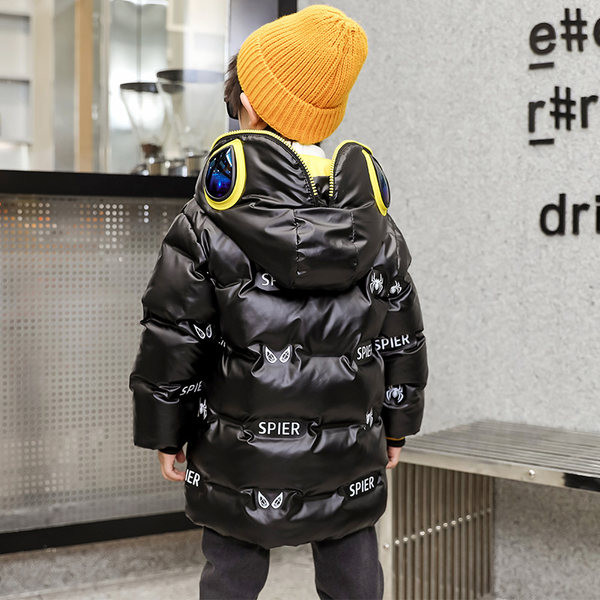 Χειμερινό παιδικό μπουφάν με κουκούλα και φερμουάρ