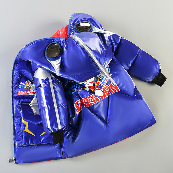 Μοντέρνο χειμωνιάτικο μπουφάν για αγόρια με κουκούλα 3D