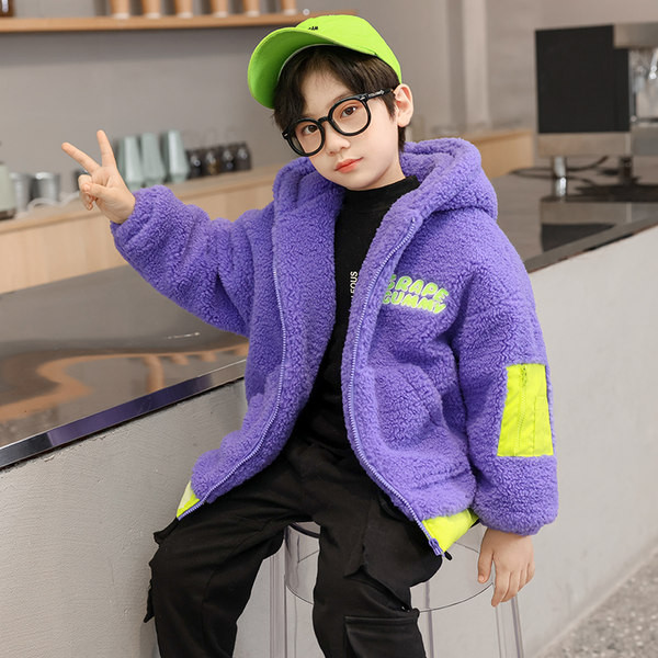 Παιδικό χειμωνιάτικο μπουφάν με φερμουάρ και κουκούλα για αγόρια