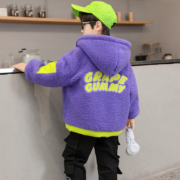 Παιδικό χειμωνιάτικο μπουφάν με φερμουάρ και κουκούλα για αγόρια