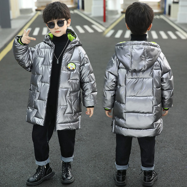 Νέο μοντέλο χειμερινό μπουφάν με επένδυση με κουκούλα για αγόρια