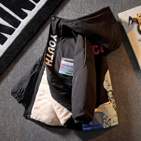 Geaca de iarna calda pentru baieti cu captuseala moale