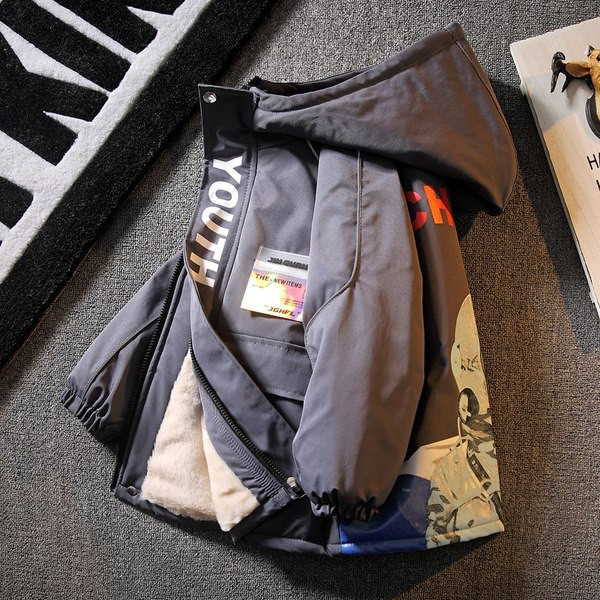 Geaca de iarna calda pentru baieti cu captuseala moale