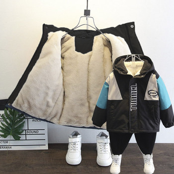 Χειμερινό παιδικό μπουφάν με κουκούλα και ζεστή φόδρα