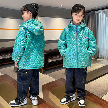 Παιδικό casual μπουφάν με κουκούλα σε τρία χρώματα