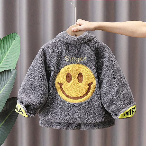 Παιδικό πουπουλένιο μπουφάν με απλικέ με κουμπιά