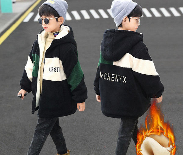 Φθινοπωρινό-χειμωνιάτικο μπουφάν για αγόρια με ζεστή φόδρα