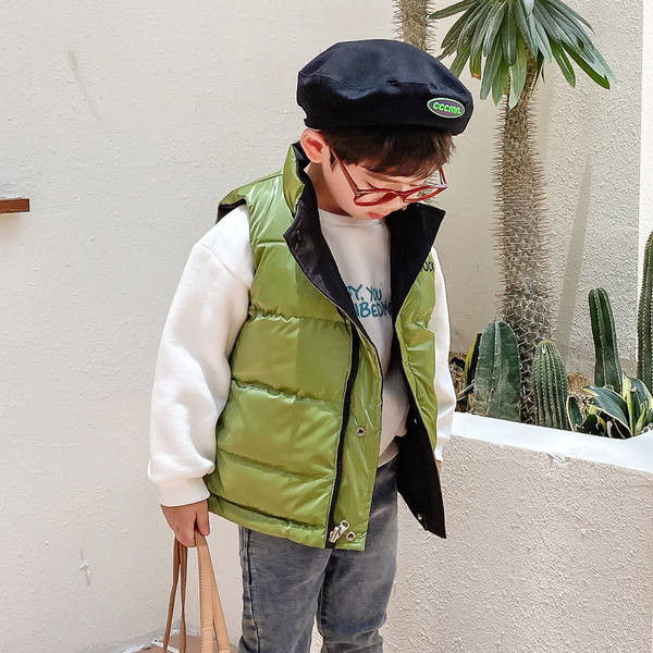 Παιδικό casual γιλέκο με φερμουάρ σε δύο χρώματα