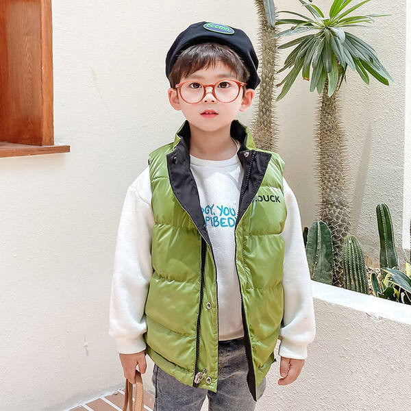 Παιδικό casual γιλέκο με φερμουάρ σε δύο χρώματα